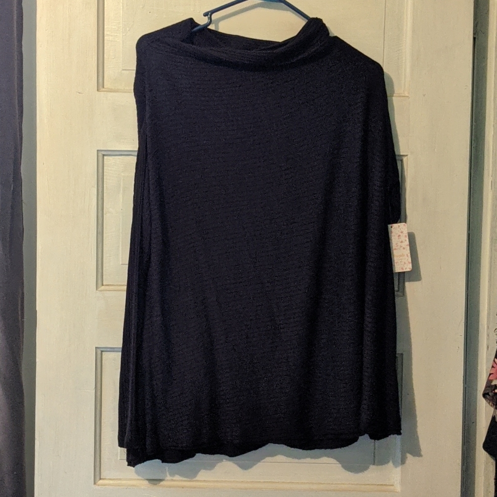 Free People Cowl Neck Split Back Sweater